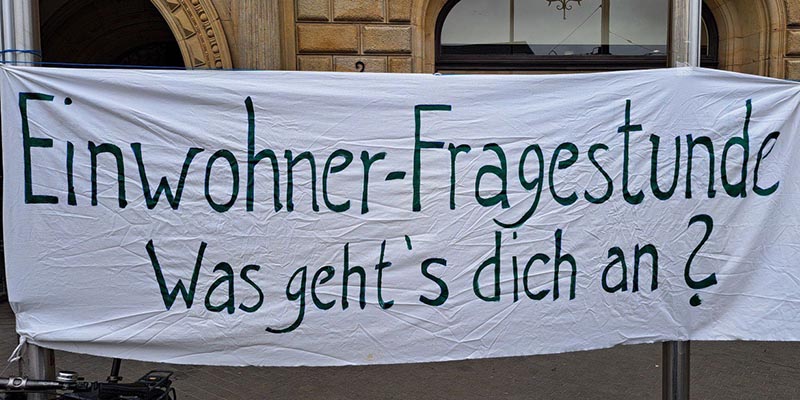 Einwohnerfragestunde - Was gehts Dich an?